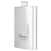 Flasque Custom Groomsman Best Man Wedding Monogram (Gauche)