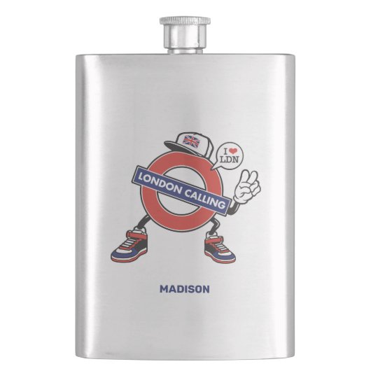 Flasque Custom Name London Calling (devant)