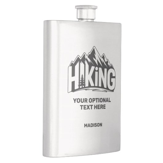 Flasque Custom Name & Text Hiking (Droite)