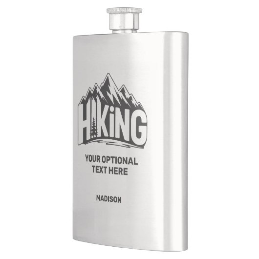 Flasque Custom Name & Text Hiking (Gauche)
