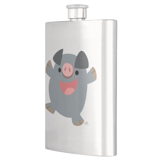 Flasque Cute Cartoon Bouncy Pig Classic Flask (Gauche)