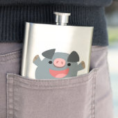 Flasque Cute Cartoon Bouncy Pig Classic Flask (En situation)