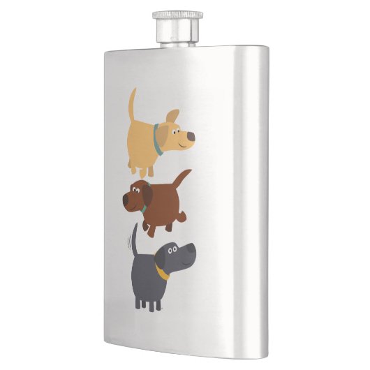 Flasque Cute Cartoon Labradors en 3 Saveurs Classique Flac (Gauche)