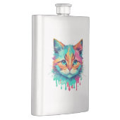 Flasque Cute Cat Face Multicolore Design-89059 (Droite)