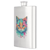 Flasque Cute Cat Face Multicolore Design-89059 (Gauche)