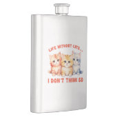 Flasque Cute Chatons Colorés - Vie Sans Chats? (Droite)