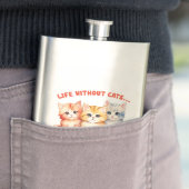 Flasque Cute Chatons Colorés - Vie Sans Chats? (En situation)