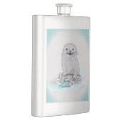 Flasque Cute White Baby Sea Otter , Merry Christmas (Droite)