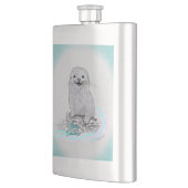 Flasque Cute White Baby Sea Otter , Merry Christmas (Gauche)