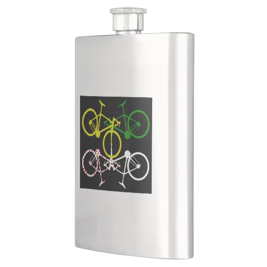 Flasque Cyclisme Jaune Vert Blanc Polka-Dot Jerseys (Gauche)