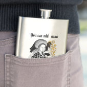 Flasque Dame et hibou (En situation)