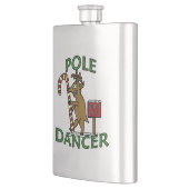 Flasque Danseuse amusante Pun de rennes de Noël (Gauche)