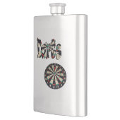 Flasque Darts Logo Et Dartboard, Hip Flask (Gauche)