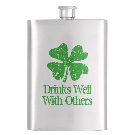 Flasque de boisson drôle de la Saint-Patrick pour (devant)