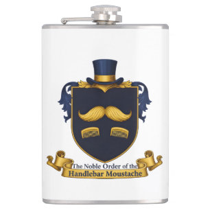 Flasque de gentleman à moustache en guidon