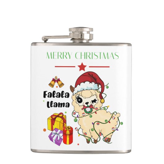 Flasque de Noël lama (Devant)