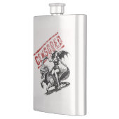 Flasque de pin-up de cavalier de dragon (Gauche)