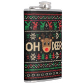 Flasque de pull de Noël moche Oh Cerf (Droite)