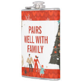 Flasque de vacances de Noël drôle | Moderne du mil (Gauche)