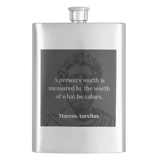 Flasque Définir une valeur : Marcus Aurelius sur les valeu (devant)