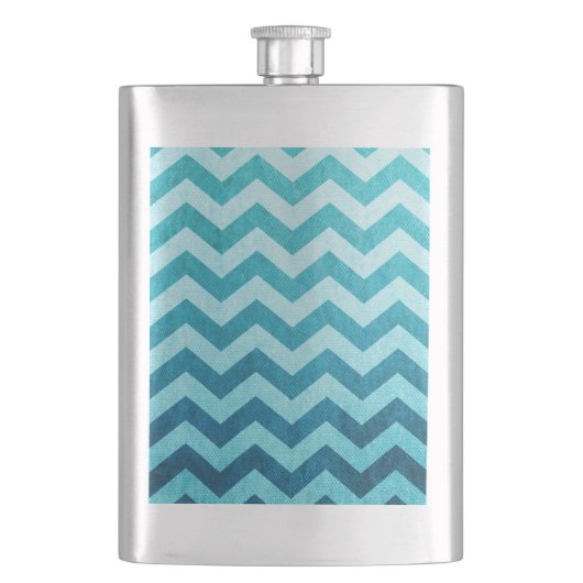Flasque Denim Chevron par Shirley Taylor (devant)