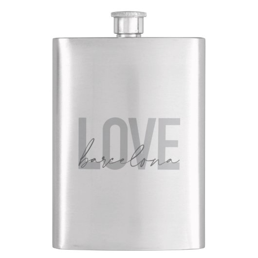 Flasque Design simple, urbain, moderne, cool Love Barcelon (devant)