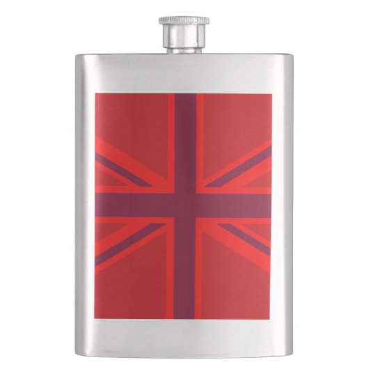 Flasque Design Union Jack à accent rouge (devant)