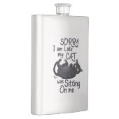 Flasque Désolé, je suis en retard - Règles pour chats ! (Droite)