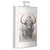 Flasque Dessin au crayon de buffle africain (Droite)