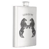 Flasque Dessin de Chevaux sauvages noirs droits - Ajouter  (Droite)