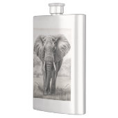 Flasque Dessin d'un crayon d'éléphant africain (Gauche)