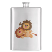 Flasque Deux Jolies Cartoon Lions Classique Flask (devant)
