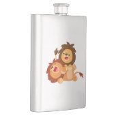 Flasque Deux Jolies Cartoon Lions Classique Flask (Droite)