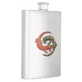 Flasque Deux Salamandres Souriants Colorés En Dessin (Droite)