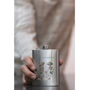 Flasque Dia de los Muertos dansant squelettes personnalisa