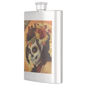 Flasque Dia De Los Muertos Throw Pillow (Gauche)