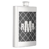 Flasque Diamant noir blanc Monogramme (Droite)