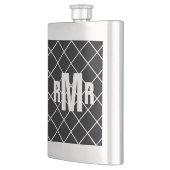 Flasque Diamant noir blanc Monogramme (Gauche)