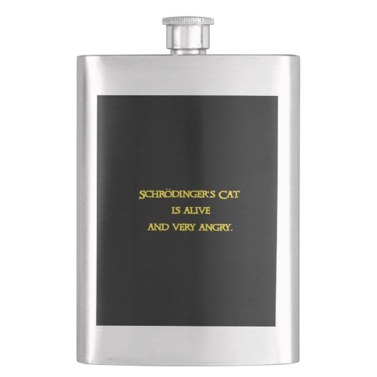 Flasque Dilemme Quantique Drôle - Le Chat de Schrödinger e (devant)