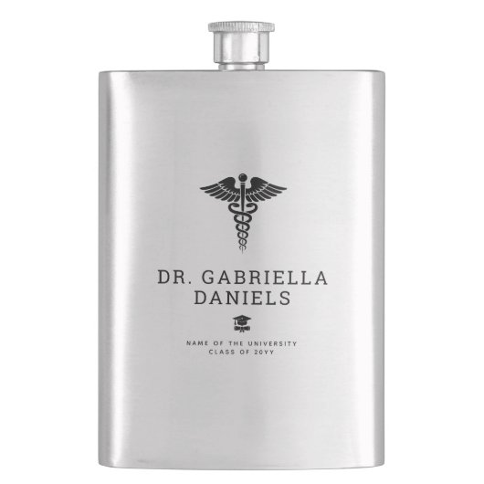 Flasque Diplôme de docteur de l'école de médecine moderne (devant)
