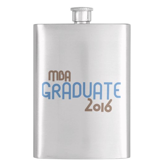 Flasque Diplômé génial 2016 (bleu) de MBA (devant)