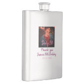 Flasque Dirty 30 Anniversaire ajouter nom rose ajouter dat (Droite)