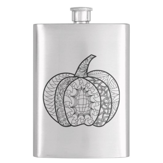 Flasque Doodles d'Halloween boho mandala citrouilles Autom (devant)
