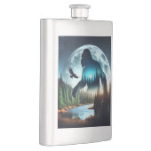 Flasque Double exposition Bigfoot, Aigle et Pleine lune (Droite)