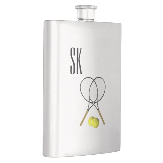 Flasque Double Monogramme de tennis (Droite)