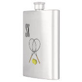 Flasque Double Monogramme de tennis (Gauche)