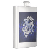 Flasque Dragon bleu en carbone de chrome emballant des (Droite)