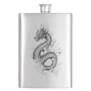 Flasque Dragon Imaginaire animal sauvage illustration Art 