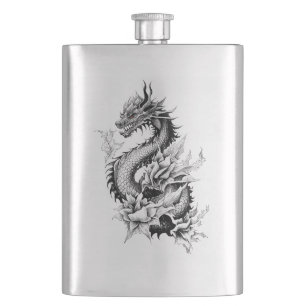 Flasque Dragon Imaginaire animal sauvage illustration Art