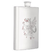 Flasque Dragon Rampant Argent (Droite)